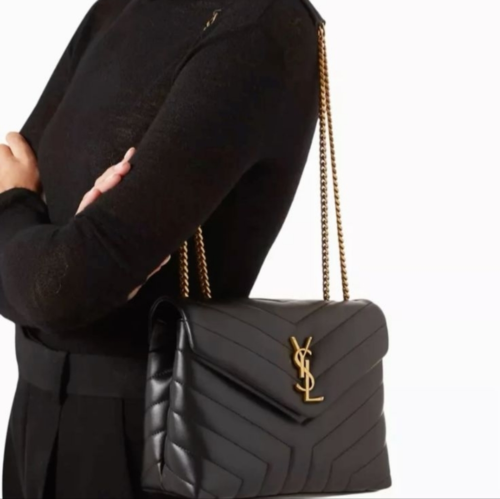 YSL SAINT LAURENT Loulou "Y" Small Quilted Leather Shoulder Bag MSRP $3,500 - Picture 8 of 16